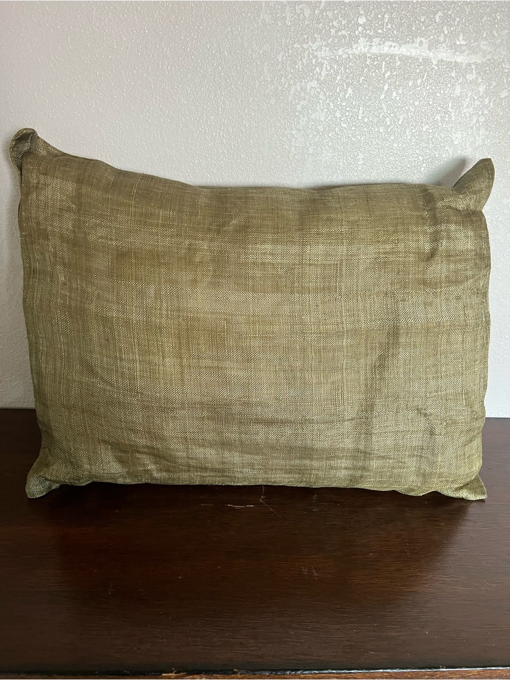 Calvin Klein Khaki Collection Linen Textured Throw Pillow in Olive 15x20